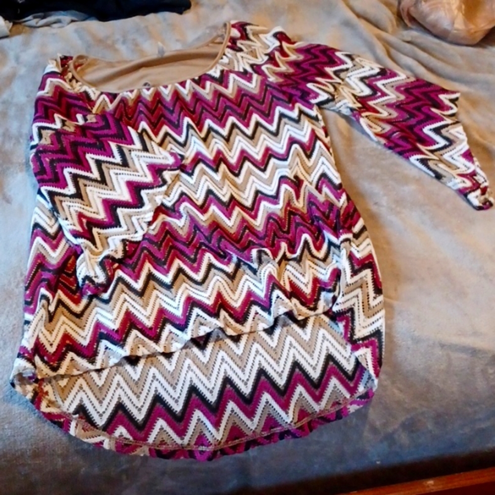 Tacera 3 quarter bell bottom sleeves blouse